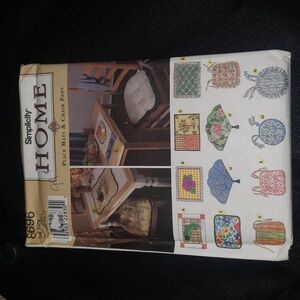 Simplicity Home Sewing Pattern #8696 Place Mates & Chair Pads